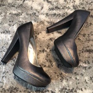 Calvin Klein silver heels